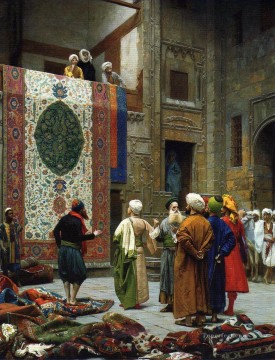 greek Painting - The Carpet Merchant Greek Arabian Orientalism Jean Leon Gerome